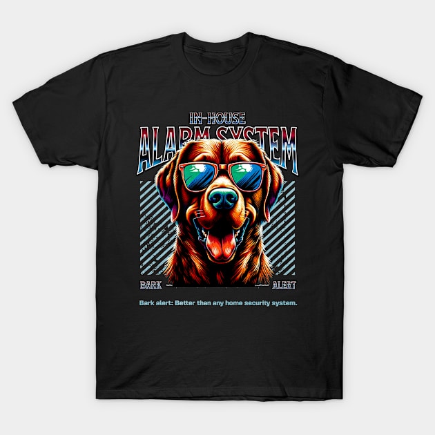 Bark Alert Chesapeake Bay Retriever Dog T-Shirt by Miami Neon Designs